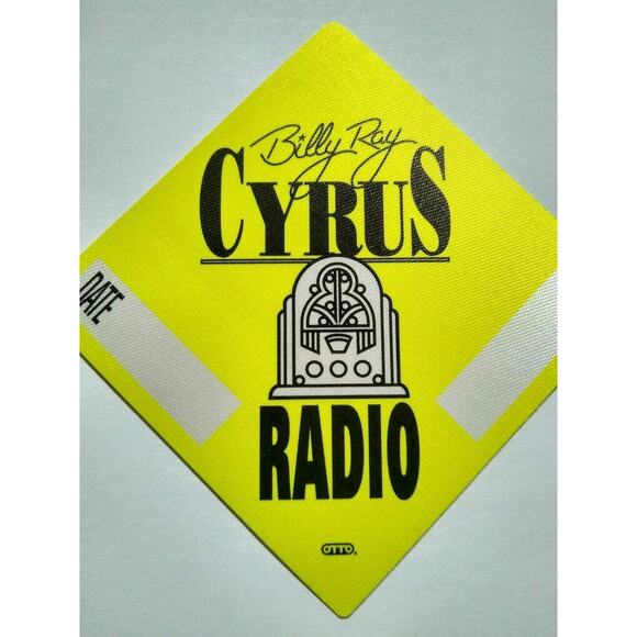 Billy Ray Cyrus Backstage Pass Original Concert Tour Unused Old Radio Design - Picture 3 of 3